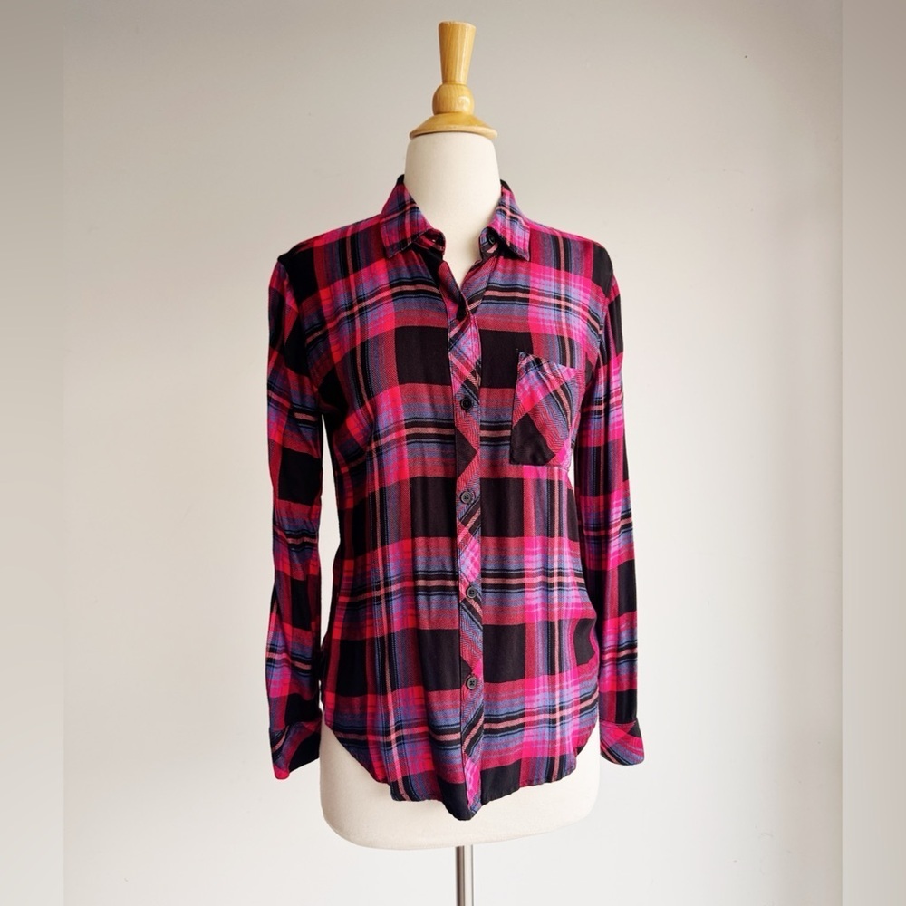 Rails Soft Flannel Button Down Shirt | Luxe Plaid California Cool | Small